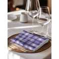 thumbnail image 6 of Purple Plaid Cloth Napkins Set of 8 Reusable Dinner Napkins, Modern Art Checkered Farmhouse Cocktail Napkin Washable Table Napkins for Wedding/Holiday Party/Baby Shower 20"x20", 6 of 7