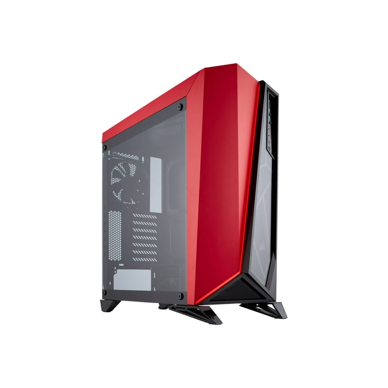 Corsair Carbide Spec-Omega Computer Case - Mid-tower - Red, Black -  Tempered Glass - 2 x Fan(s) Installed - 0 - ATX, Micro ATX, Mini ITX  Motherboard Supported - 9 x Fan(s) Supported - 0 x External 5.2 -  Walmart.com