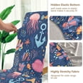 thumbnail image 5 of Yayeee 2 Pack Dining Chair Covers Stretch Parson Chairs Slipcovers Seat Protector, Pink Jellyfish, 5 of 6