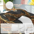 thumbnail image 2 of Black Gold Marble Bedding Duvet Cover Set Full Size 4 Pieces Brown Luxury Modern Abstract Wave Texture Bedding Set with Zipper Closure, 1 Comforter Cover 86x86 Inches 1 Flat Sheet & 2 Pillow Cases, 2 of 7