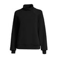 thumbnail image 5 of MESSUEN Mock Neck Sweatshirt Winter Sweatshirts for Women Long Sweaters for Women’s Tops Women Shirts Long Sleeve Shirt Top Long Sleeve Black L, 5 of 5