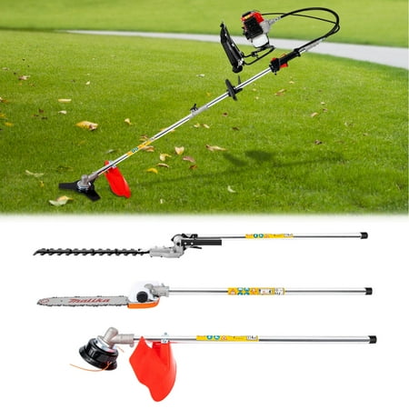 Miumaeov Grass Trimmer Backpack 43cc 4 In 1 Brush Cutter 1 Cylinder, 2-stroke, Air-cooled