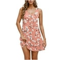 thumbnail image 1 of Vestido Corto de Verano Casual de Moda Impreso Cuello Redondo Bolsillo sin Mangas de las Mujeres, Vestido Casual para Diario, 1 of 9