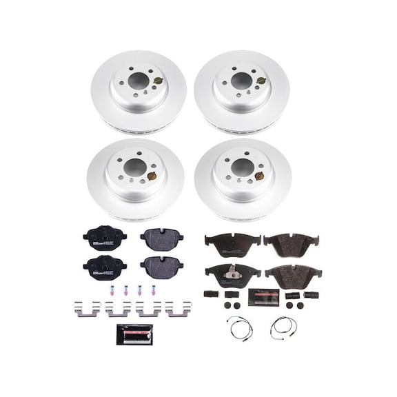 Front and Rear Brake Pad and Rotor Kit - Compatible with 2011 - 2016 BMW 535i xDrive 2012 2013 2014 2015