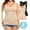 2 Pack: Black Beige, variant on Women Body Shaper Cami with Built in Bra Shapewear Tank Top Tummy Control Camisole Slimming Compression Undershirt