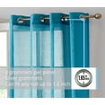 thumbnail image 3 of THD Natalie Faux Linen Semi Sheer Privacy Sun Light Filtering Grommet Window Panels, Pair, 3 of 4