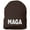 Brown, variant on MAGA Deluxe Embroidered Acrylic Beanie, 12" Solid Cuffed Patriotic Political Knit Cap for Men & Women