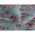 thumbnail image 3 of Ambesonne Vintage Quilted Bedspread Set 3 Pcs, Flowers Leaves Repetitive, King, Olive Green Dark Coral, 3 of 4