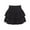 -B-Black2, variant on FINALGANG New Skirts For Women Solid Color Pleated Hem Culotte High Waist Irregular Tutu Skirt Design Durable Soft Fabric