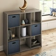 thumbnail image 4 of ClosetMaid Decorative Bookcase Open Back 9-Cube Storage Organizer, Graphite Gray, 4 of 7
