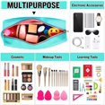 thumbnail image 6 of Izuzta Chenille Letter Makeup Bag,Nylon Preppy Patch Zipper Pouch Purse with Handle,Waterproof Portable Glitter Travel Toiletry Bag for Women Girls, 6 of 6