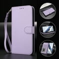 thumbnail image 3 of ELEHOLD For Motorola Moto G Stylus 5G (2025) Flip PU Leather Wallet Case with Credit Card Slot RFID Protection Kickstand Shockproof Magnetic Closure Protective Cover With Lanyard ,Lightpurple, 3 of 12
