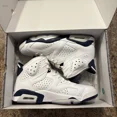 thumbnail image 1 of N I-K-E A i r-Jor-dan 6 Men's Retro Midnight Navy White Size 10.5, 1 of 6