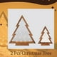 thumbnail image 3 of Adornos de madera para árbol de Navidad con guirnalda de luces | Luz nocturna de escritorio a pilas | Decoración navideña de madera natural para el hogar y la oficina, 3 of 4