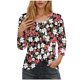 thumbnail image 1 of Blusas para las Mujeres Casual, 3/4 Manga Floral Estampado Camiseta de Moda Top Hecho de Poliéster Transpirable Suave para el Uso Diario de Primavera Otoño, Tops de Blusa para las Mujeres, 1 of 5
