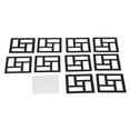 thumbnail image 2 of Espejos decorativos para el techo y la pared para el salón y el dormitorio Transforme su espacio con pegatinas de espejo con línea de cintura negra, 2 of 8
