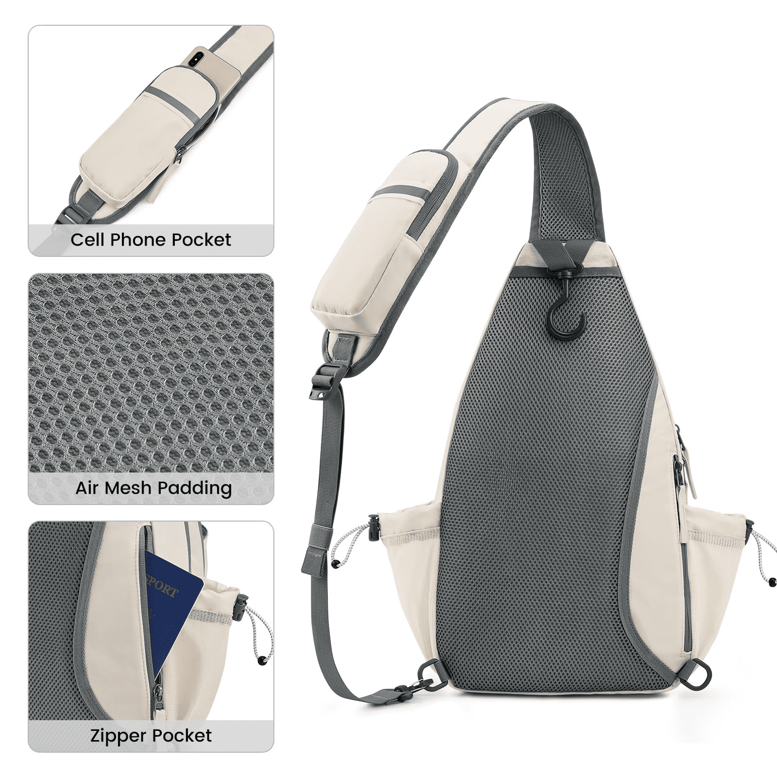 G4Free Pickleball Sling Bag for Women - Lightweight Crossbody Sports Bag