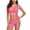 Pink, variant on GaThRRgYP Tankini Swimsuits for Women Tankini Bathing Suit,Women Solid Backless Bikini Bandage Two-Pieces Swimwear Swimsuit Beachwear Set Pink M