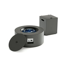 30" Dark Grey Round Outdoor Propane Fire Pit Table with Tank Storage | 50,000 BTU Heat | CSA Certified | Includes Cover & Stones