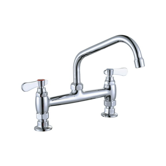 WOWOW Commercial Sink Faucet with 8” Swivel Spout & Supply Lines