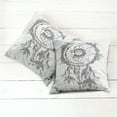 thumbnail image 2 of Ambesonne Tribal Throw Pillow Cover 2 Pack, Dreamcatcher Moon, 16", Black White, 2 of 6