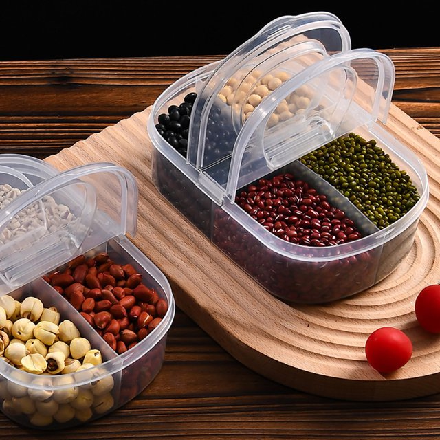 RKSTN Transparent Packaging Four Spice Storage Box Food Grade Plastic Kitchen Sichuan Pepper Star Large and Small Ingredient Packaging Box Kitchen Gadgets