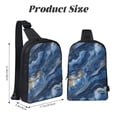 thumbnail image 2 of Chest Bag Dual Pocket 11.8×7.7×2.4in Waterproof Double-Pocket Large Capacity With No Inner Pouch Pockets And Double Drawstrings Steelblue Marble_3, 2 of 8