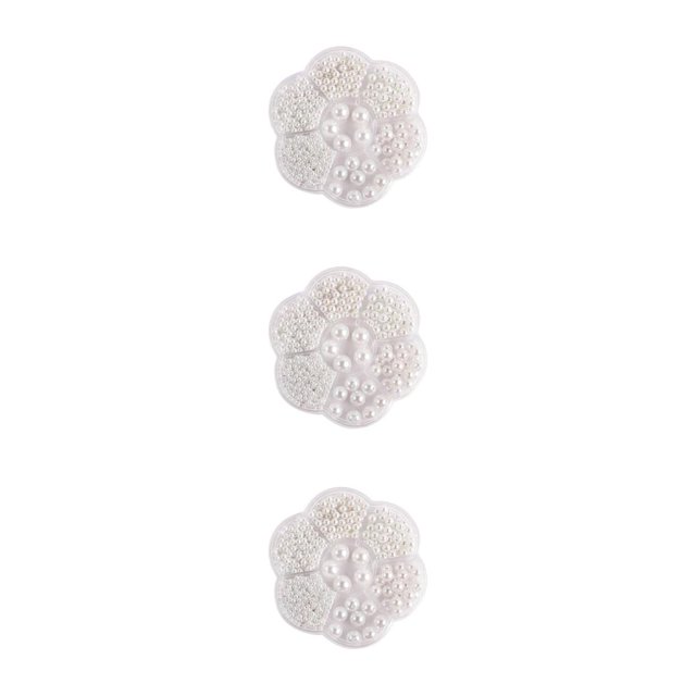 Wweixi 1150pcs Plastic Wide Application Round Beads For DIY Jewelry Making - Easy To Thread Durable white 3Set