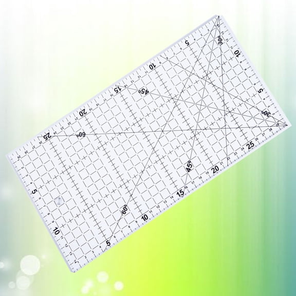 SOPOTUTU Clear Acrylic Sewing Ruler for Fabric Cutting, Pattern Making and Measuring, 1 Piece Measuring Tool
