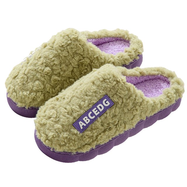 Caseras esponjosas punta cerrada anti -Slip para el invierno otoño