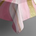 thumbnail image 3 of Pink Gold Marble Pattern Rectangle Tablecloth 60"x84",Waterproof Polyester Rectangle Table Cloth, Wipeable Spillproof Polyester Tablecloth for Dining, Camping, Indoor and Outdoor, 3 of 5