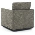 thumbnail image 3 of Benjara Swivel Fabric Upholstered Accent Chair with Track Arms and Trim Base, Gray, 3 of 4