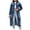 Blue., variant on Akafmk Plus Size Womens Jean Jackets,Oversized Denim Jackets,Fashion Women Casual Button Solid Long Sleeve Jacket Coat Loose Fitting Cardigan Denim Coat