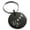 Black, variant on Stainless Steel Fly Away Engraved Small Medallion Circle Charm Keychain Keyring