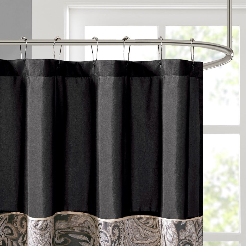 MAYEERTY Jacquard Shower Curtain, 72" x 72", Machine-Washable, Multicolor