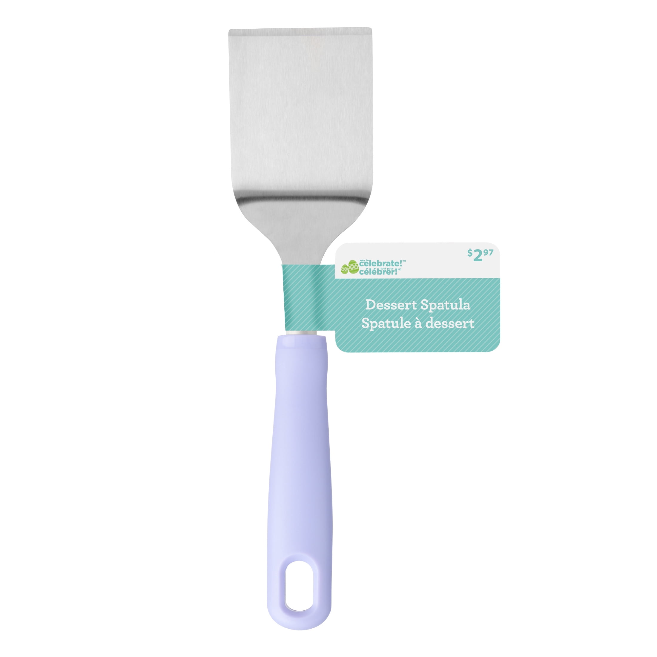 Way to Celebrate Stainless Steel Dessert and Brownie Spatula in Soft Purple, Easter Baking Tool