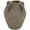Dark Brown Handmade Textured Solid Round 10" x 10" x 12", variant on DecMode 15" Handmade Textured Dark Brown Ceramic Vase with Four Handles
