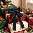 thumbnail image 5 of JJV Christmas Bow for Wreath 7x5 Inch Vintage Wreath Bow Christmas Tree Topper Ornament Bow for Home Outdoor Indoor Party, 5 of 6