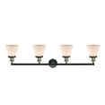 thumbnail image 2 of Innovations Lighting  Cone 4 Light 42" Bath Vanity Light Black Antique Brass/Matte White, 2 of 5
