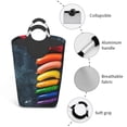 thumbnail image 4 of KLL Rainbow Sausages On Dark Slate Laundry Hamper,Large Canvas Fabric Lightweight Storage Basket Toy Organizer Dirty Clothes Collapsible Waterproof, 4 of 6