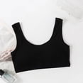 thumbnail image 2 of Fesfesfes Girls Padded Training Bra Seamless Wireless Bralette for Teens Supportive Lightly Lined Bras No Underwire Soft Breathable Camisole for Sports Everyday Wear(Black,13-14 Years), 2 of 5
