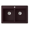 thumbnail image 3 of Swanstone QZSQ-3322.077 Drop-in Double Bowl Sink, 33-Inch x 22-Inch, Nero, 3 of 4