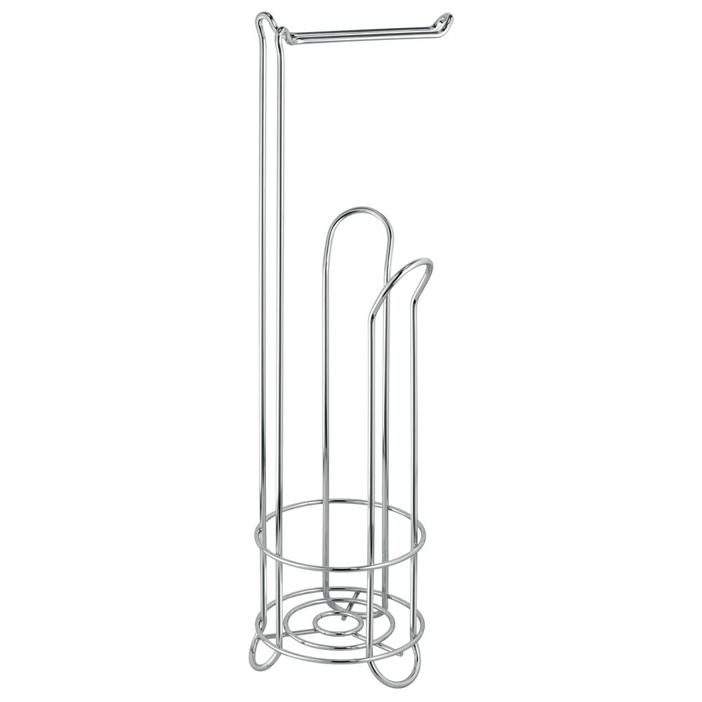 iDesign Classico Toilet Paper Roll Holder with Stand, Chrome