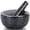CY0270, variant on Mortar and Pestle Set Natural Marble Grinder Spice Herb Grinder Pill Crusher Black 3.9in