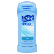 24 Hour Protection Fresh Invisible Solid Anti-Perspirant Deodorant Stick by Suave for Unisex - 2.6 oz Deodorant Stick