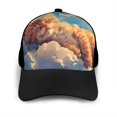 thumbnail image 3 of Naloa Cloud Sleeping Cat Adult adjustable Print Baseball Hat, Patchwork curved brim baseball capfor Men and Women, One Size, 3 of 5