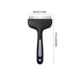 thumbnail image 4 of FEOLGEHLY Dematting Comb for Dogs and Cats - Double Sided Undercoat Rake Deshedding Brush with Stainless Steel Rounded Tips, Non-Slip Handle for Pet Grooming, Removes Mats and Tangles (Black), 4 of 7