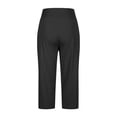 thumbnail image 5 of Nestiefly Pedal Pushers for Women Summer High Waisted Straight Knee Length Leg Petite Capris Stretch Cropped Trousers with Pockets 2026 Black M, 5 of 6