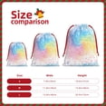 thumbnail image 2 of Super Soft Fabric Gift Bag Contraction Free Bag Mouth Pull Rope Design Red Ribbon Mouth For The Festival White Tie-Dye Background Rainbow Colors_2 Medium, 2 of 8