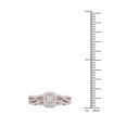 thumbnail image 4 of Imperial 3/8Ct TDW Diamond 10k Rose Gold Twist Shank Halo Bridal Set (H-I, I2), 4 of 4